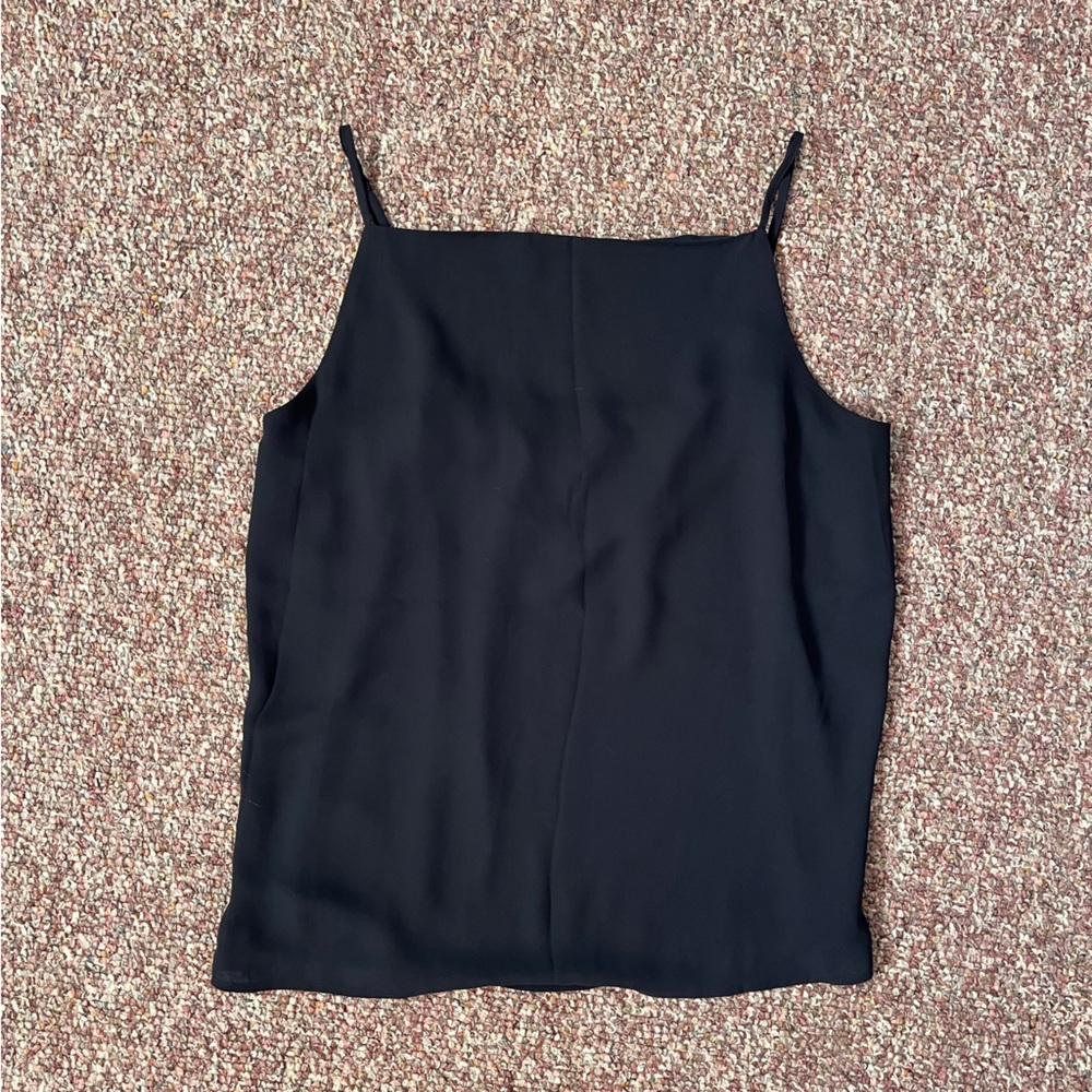 LOFT High Neck Camisole Shell Navy